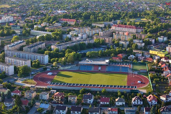Sandomierz - stadion miejski. EU, Pl, Swietokrzyskie. LOTNICZE.