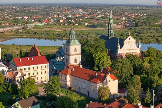 Sandomierz - stare miasto. EU, Pl, Swietokrzyskie. LOTNICZE.