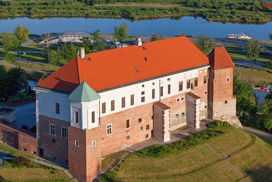 Sandomierz - zamek. EU, Pl, Swietokrzyskie. LOTNICZE.
