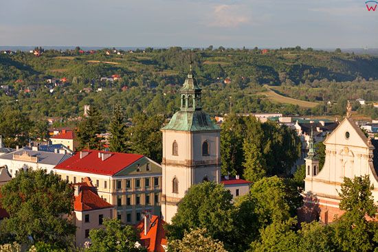 Sandomierz - panorama na stare miasto. EU, Pl, Swietokrzyskie. LOTNICZE.