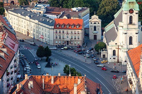 Kalisz, Stare Miasto - Plac sw. Jozefa. EU, Pl, Wielkopolskie. Lotnicze.