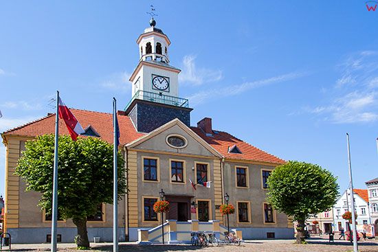 Trzebiatow, ratusz. EU, Pl, Zachodniopomorskie.