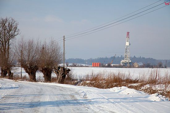 EU, PL, warm-maz. Poszukiwania gazu lupkowego w Rogitach kolo Braniewa.