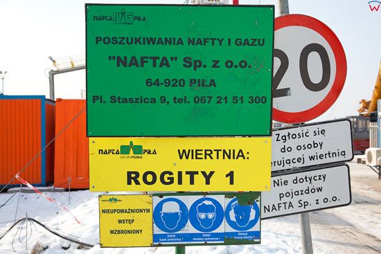EU, PL, warm-maz. Poszukiwania gazu lupkowego w Rogitach kolo Braniewa.