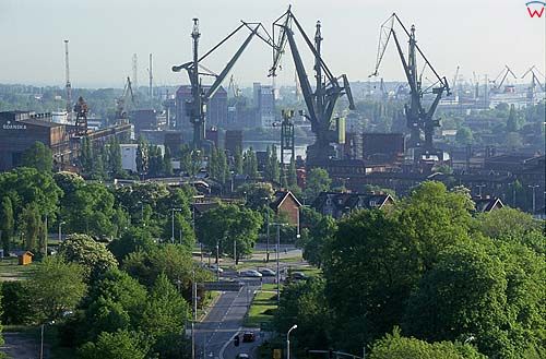 Gdańsk, żurawie portowe
