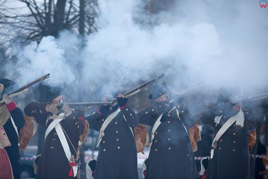 EU, PL, warm-maz. Rekonstrukcja Bitwy pod Heilsbergiem - starcie wojsk francuskich z rosyjsko-pruskimi z 1807 roku.