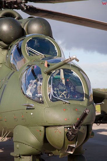 Smiglowiec bojowy Mi-24. EU, Pl, Pomorskie.