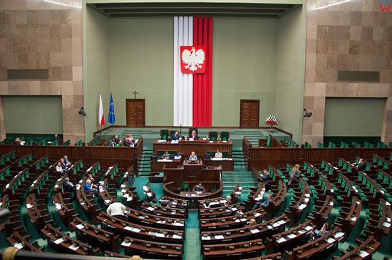 Sala Posiedzen Sejmu RP.