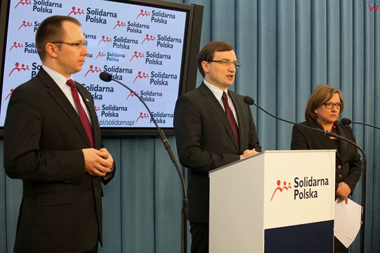 Konferencja prasowa Zbigniewa Zobry - Prezesa Solidarnej Polski.