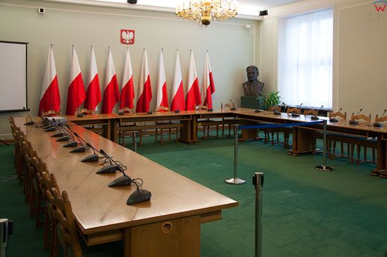 Sala im. Macieja Rataja w budynku Sejmu.