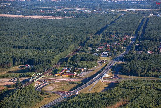 Torun. Budowa poludnowego odcinka Autostrady A1. EU, Pl, Kujaw-Pom. LOTNICZE.