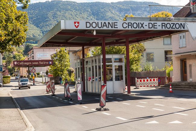 Croix-de-Rozon (Szwajcaria) 18.09.2015 r. dawne przejscie graniczne z Francja.