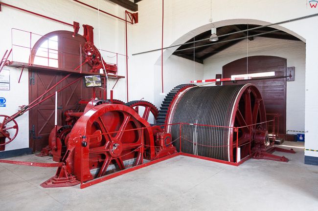 Pochylnia Jelenie, 20.08.2016 r. polozona na trasie Kanalu Ostrodzko - Elblaskiego - maszynownia. EU, PL, Warm-Maz.