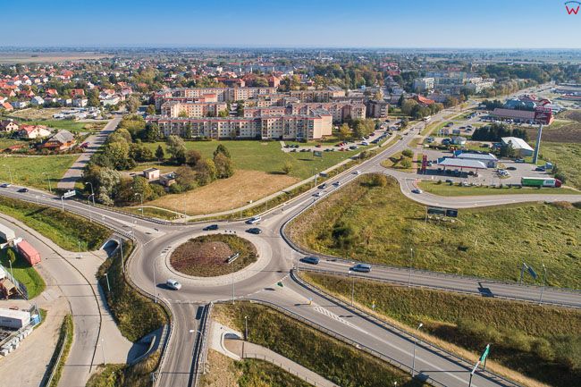 Nowy Dwor Gdanski, 06.10.2018 r. wezel komunikacyjny, droga krajowa nr 7 w trakcie budowy EU, PL, Pomorskie, Lotnicze