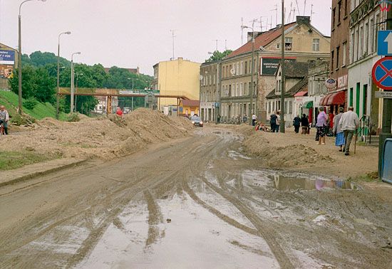 EU, Pl, pomorskie. Gdansk-Orunia powodz z dnia 9-10 lipca 2001 roku