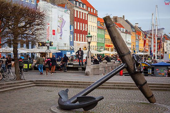 Kopenhaga (Dania). Pomnik kotwica przy Kings New Market Square