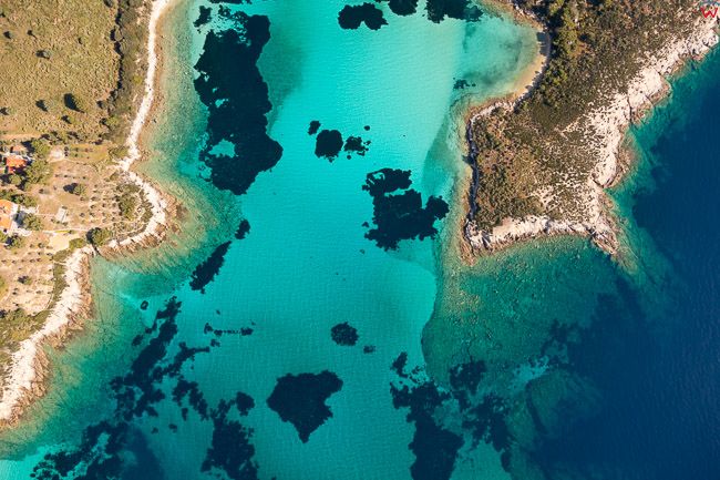 Grecja, Polwysep Chalcydycki - Sithonia peninsula. Diaporos Island. EU, PL, Lotnicze