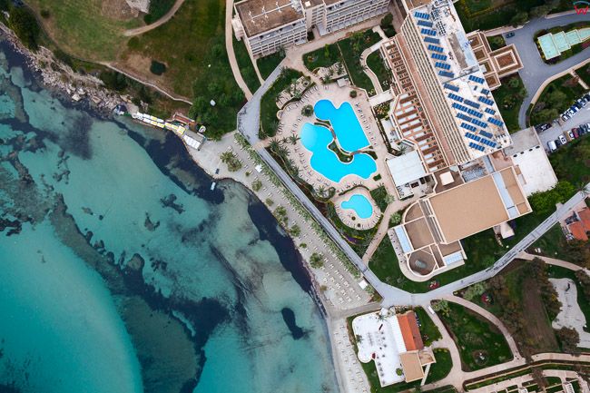 Grecja, Polwysep Chalcydycki - Nea Propontida Municipality. Sani Resort Marina. EU, PL, Lotnicze