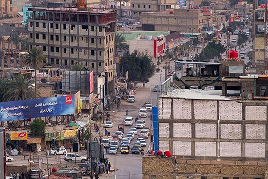 Irak, Karbala. Panorama na polnocna czesc miasta.