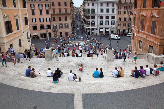 Rzym, Plac Hiszpanski (Piazza di Spagna). EU, Italia.