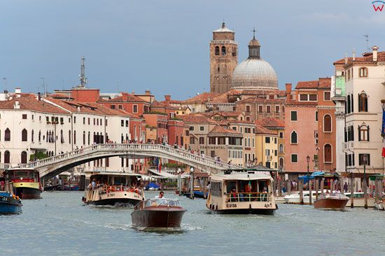 Wenecja, most Onte Degli Scalzi na Canale Grande. EU, Italia, Wenecja Euganejska.