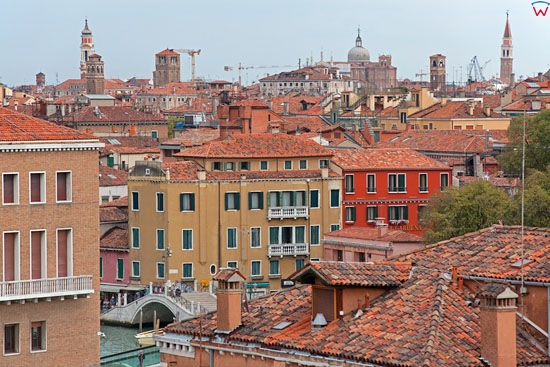 Panorama na Wenecje. EU, Italia, Wenecja Euganejska.