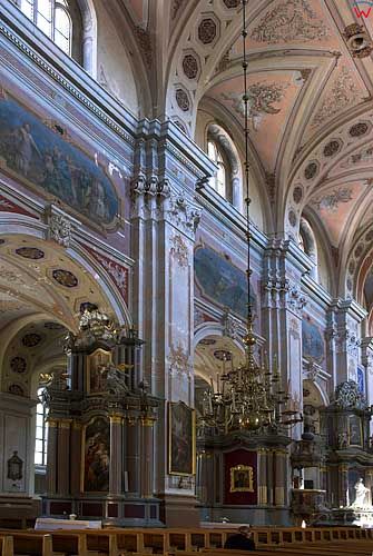 Litwa-Kowno (Kaunas). Wnętrze katerdy Piotra i Pawała.