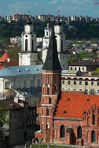 Litwa-Kowno (Kaunas). Panorama Miasta ze wagórza Aleksotas.