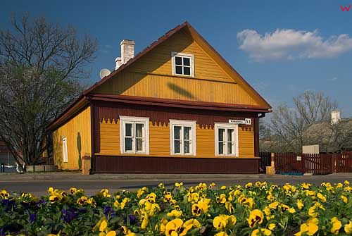 Litwa-Troki. Drewniana zabudowa.