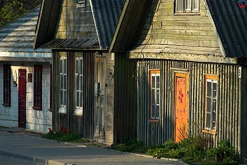 Litwa-Troki. Drewniane budynki mieszkalne.
