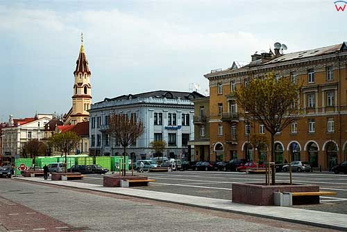 Litwa-Wilno. Kamienice na placu przy ratuszu