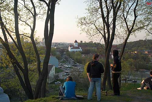 Litwa-Wilno. Panorama z barbakanu.