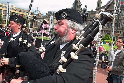 Szkocja-Glasgow. Piping Festival. Miedzynarodowy Festiwal Dudziarzy.